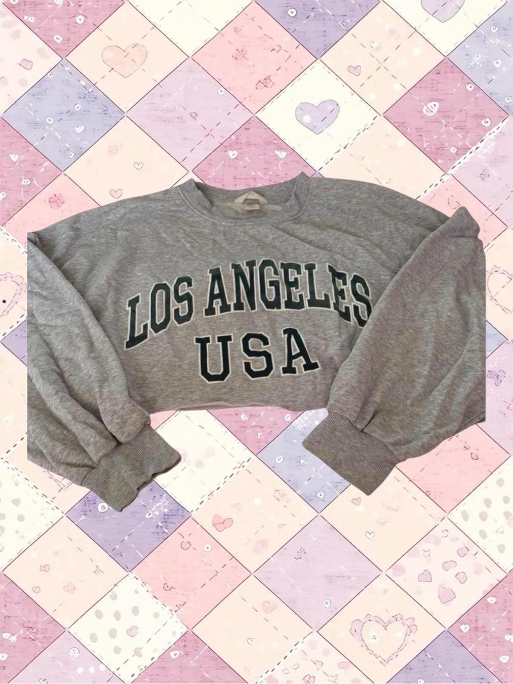 H&M Cropped Los Angeles USA Sweatshirt Large